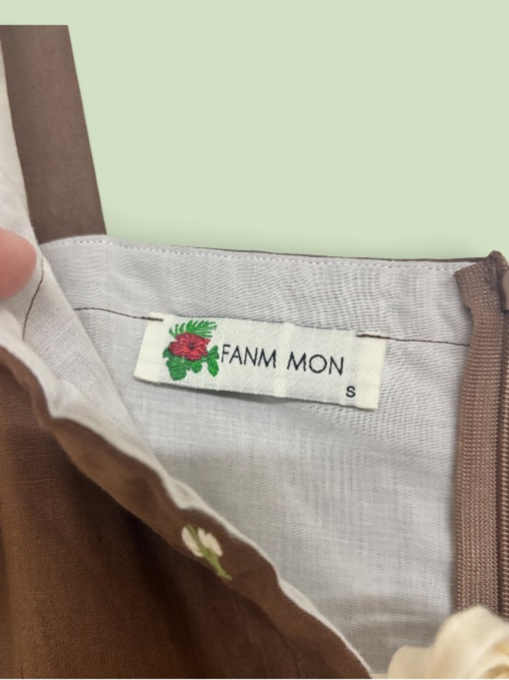 FANM Mon 100% Linen Embroidered Mini Dress | Size Small | Made in Turkey | Cotto - Picture 5 of 11